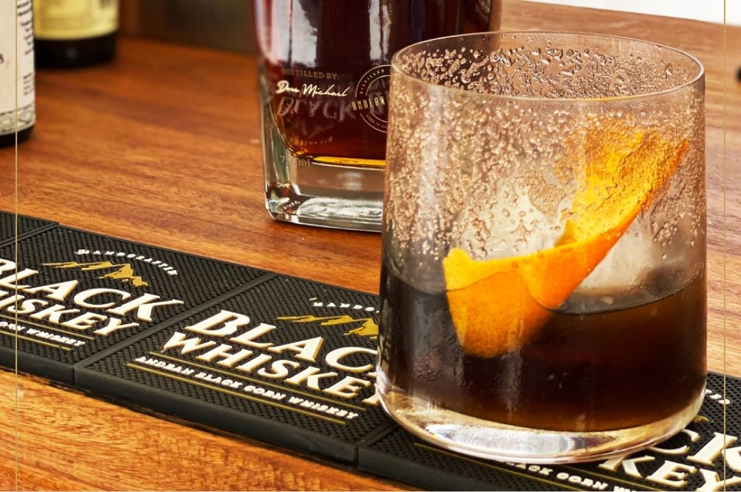 Black Whiskey Old Fashioned