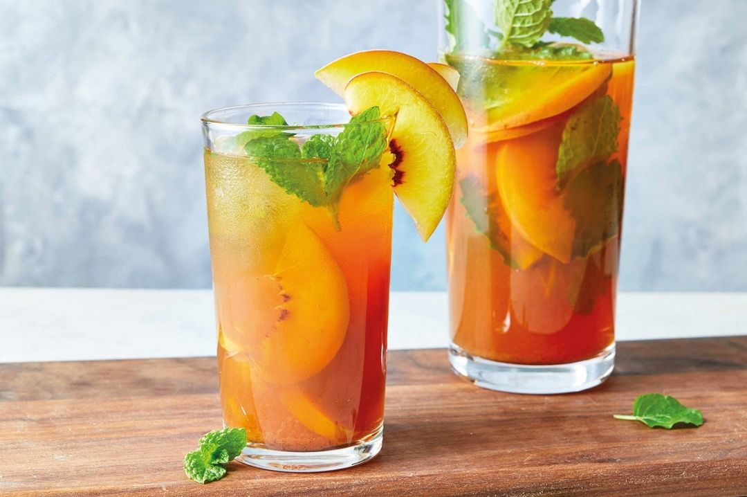 Peach Mint and Vanilla Chai Iced Tea